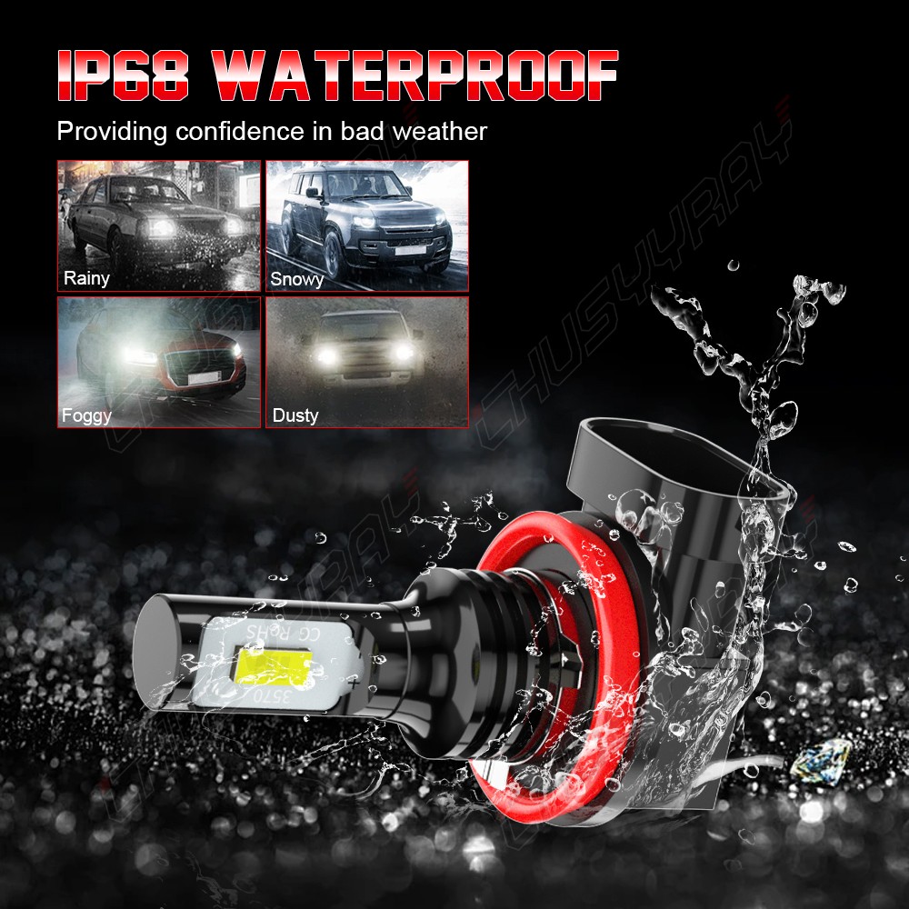 For Toyota Highlander 2011-2019 Combo LED Headlight High/Low Kit+Fog Light 6000K