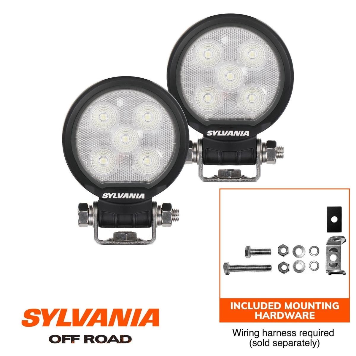 SYLVANIA Rugged 3 Inch Round LED Light Pods | LIFETIME Limited Warranty | Flood