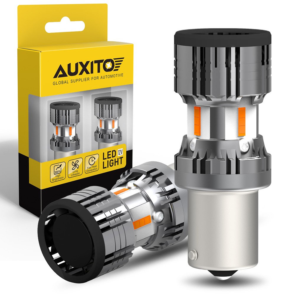 BAU15S LED Turn Signal Light Bulbs Kit PY21W Amber 2400LM Anti Hyper Flash NEW-2