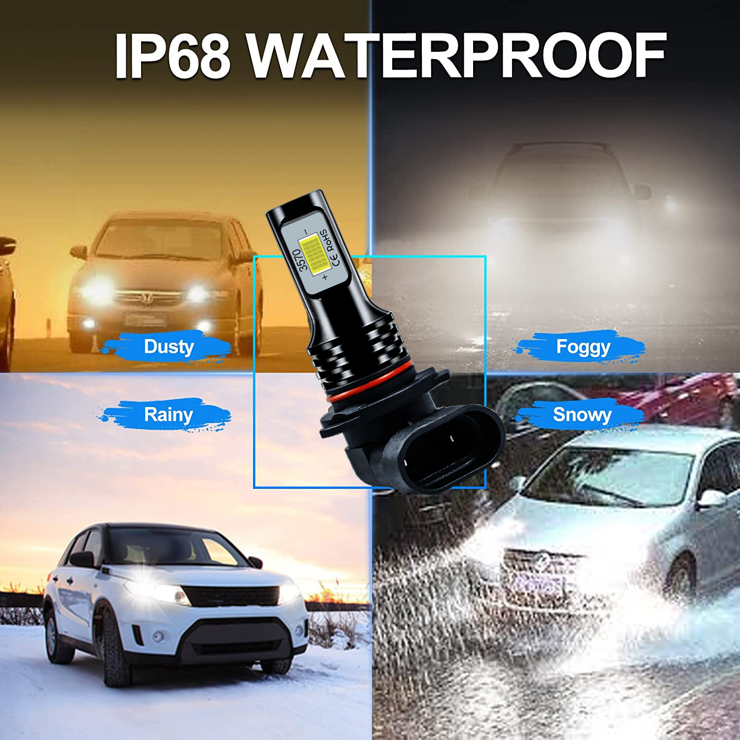 For BMW 325i 325is 325iX 1989-1991 6PCS LED Headlight Fog Light Bulbs Direct Fit