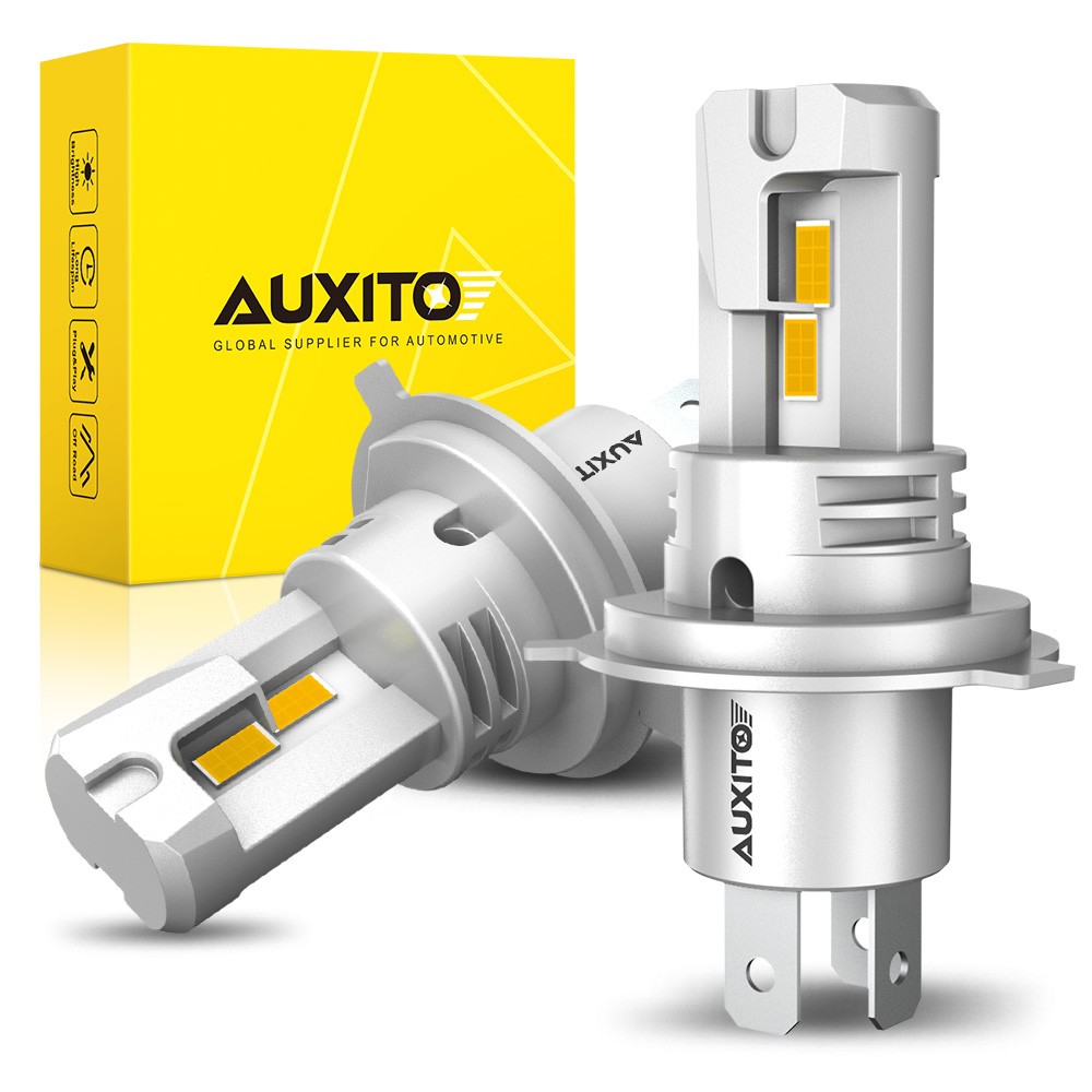 AUXITO H4 LED Headlight Bulbs Hi/Low Dual Beams 3000K Dual Colors Golden Yellow