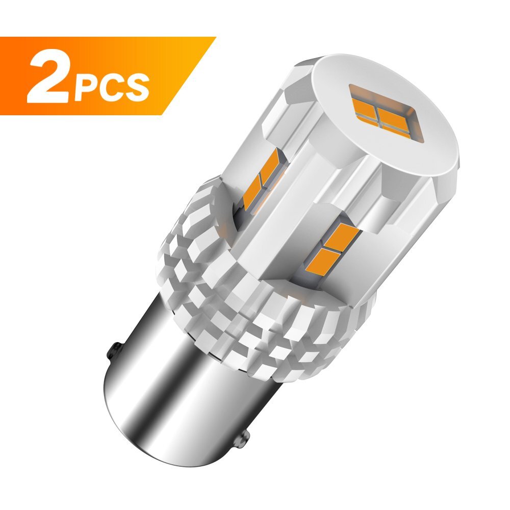 Amber/Yellow 1156A BA15S High Power LED Turn Signal Light Bulb SideMarker 2/4x