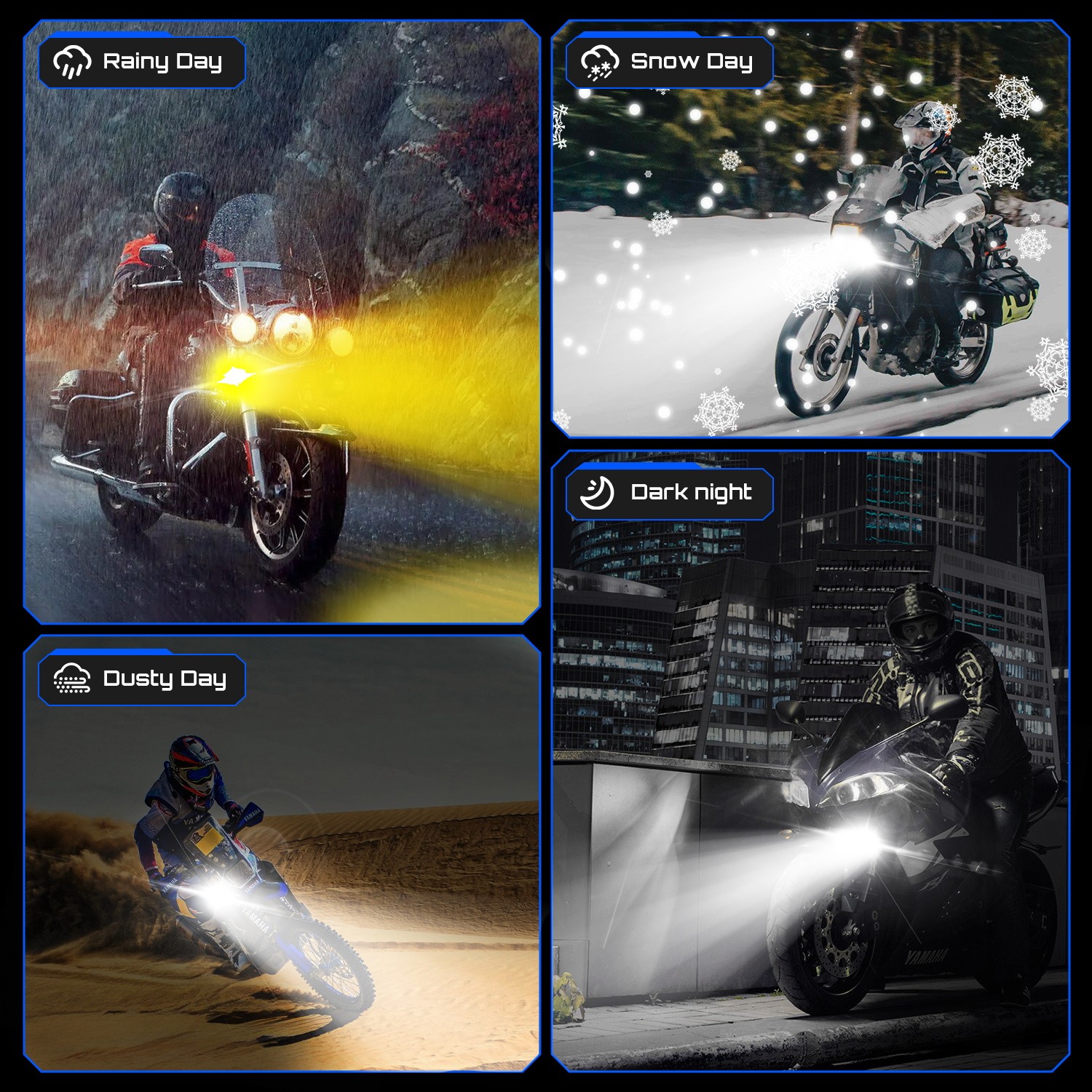 NOVSIGHT 5inch Motorcycle Driving Fog Light White/Yellow LED Pod Projector Light