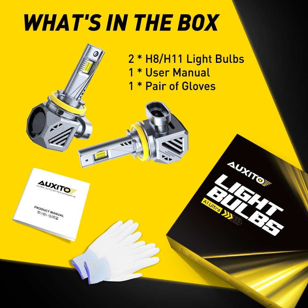 H11 LED Headlight Super Bright Bulbs Kit 6500K White 96000LM High or Low Beam
