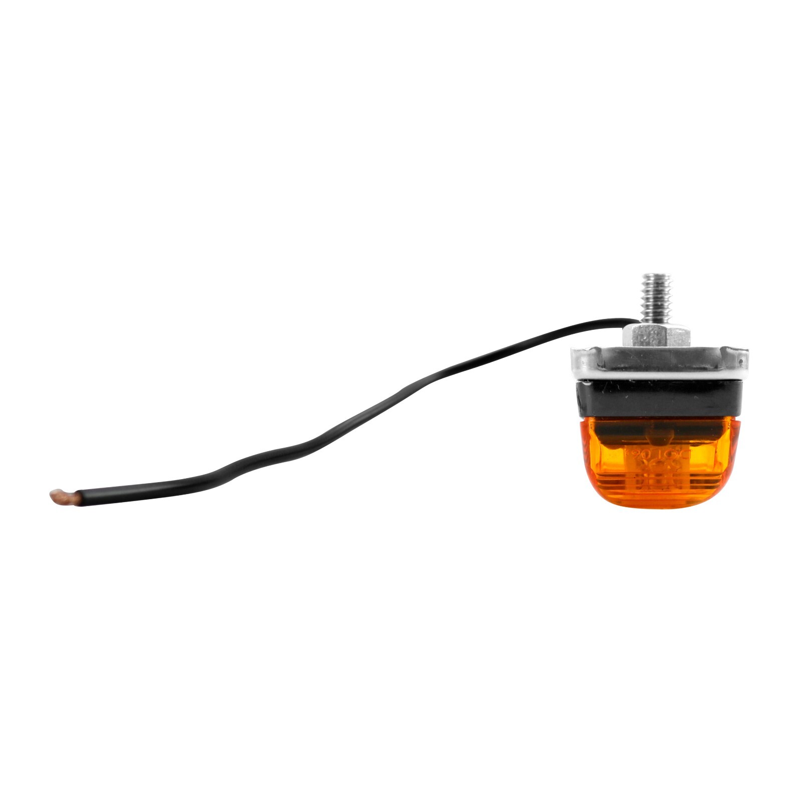 5Pcs 2×1 Square Amber LED Marker Light 3 Diodes Stud Mount Waterproof Clear