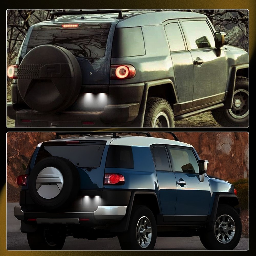 2PCS Chrome LED License Plate Lights for 2007-2014 Toyota FJ Cruiser 6000K White