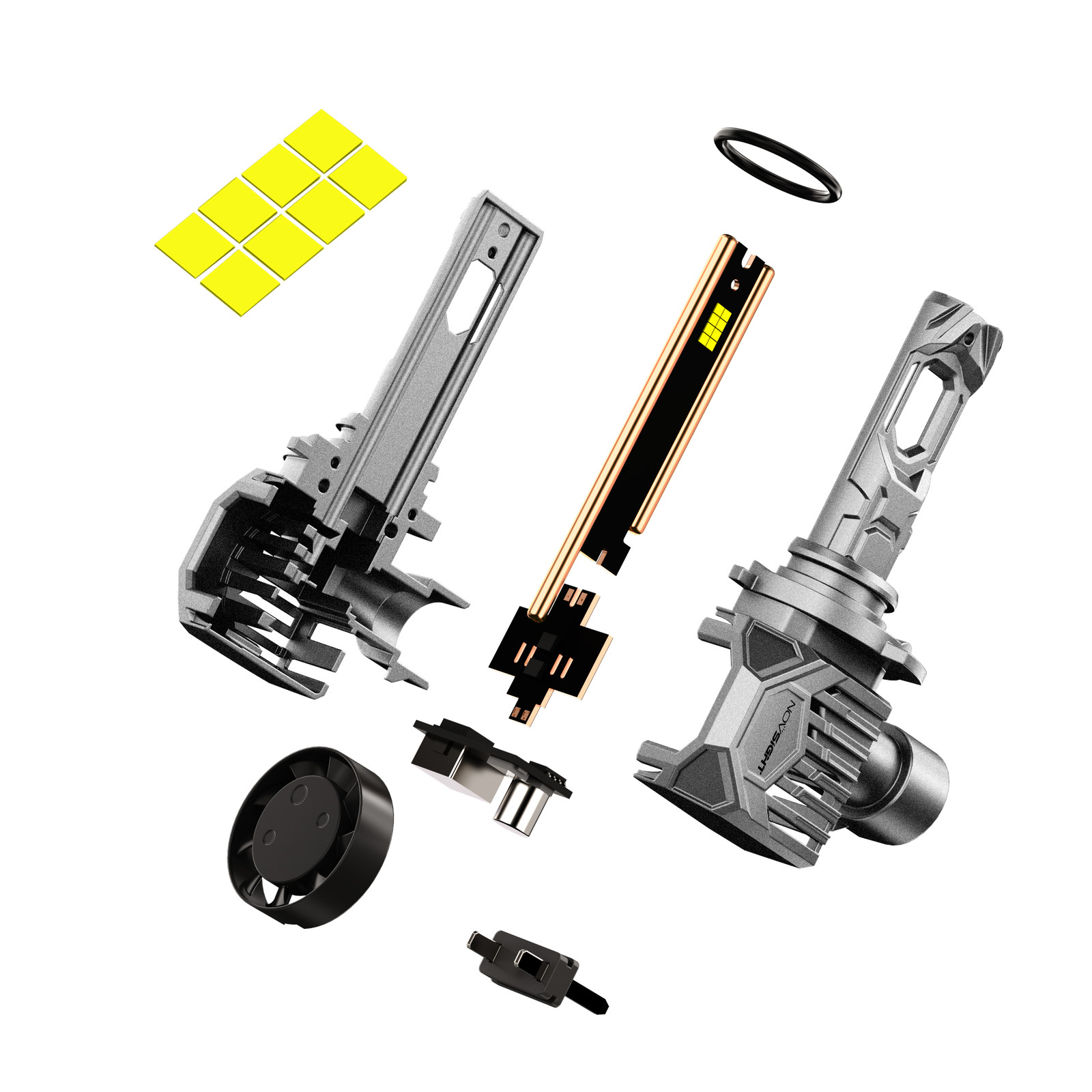 NOVSIGHT H11 9005 9006 LED Headlight Bulb 30000LM High/Low Beam 6500K White Lamp