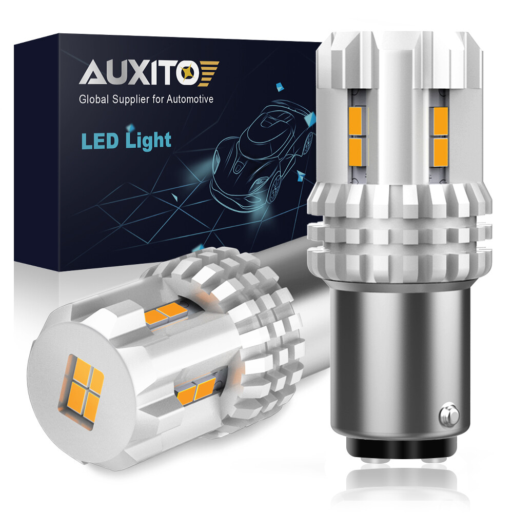 AUXITO CANBUS 1157 LED Bulbs Amber Yellow with Built-in Resistor 2057 2357 7528