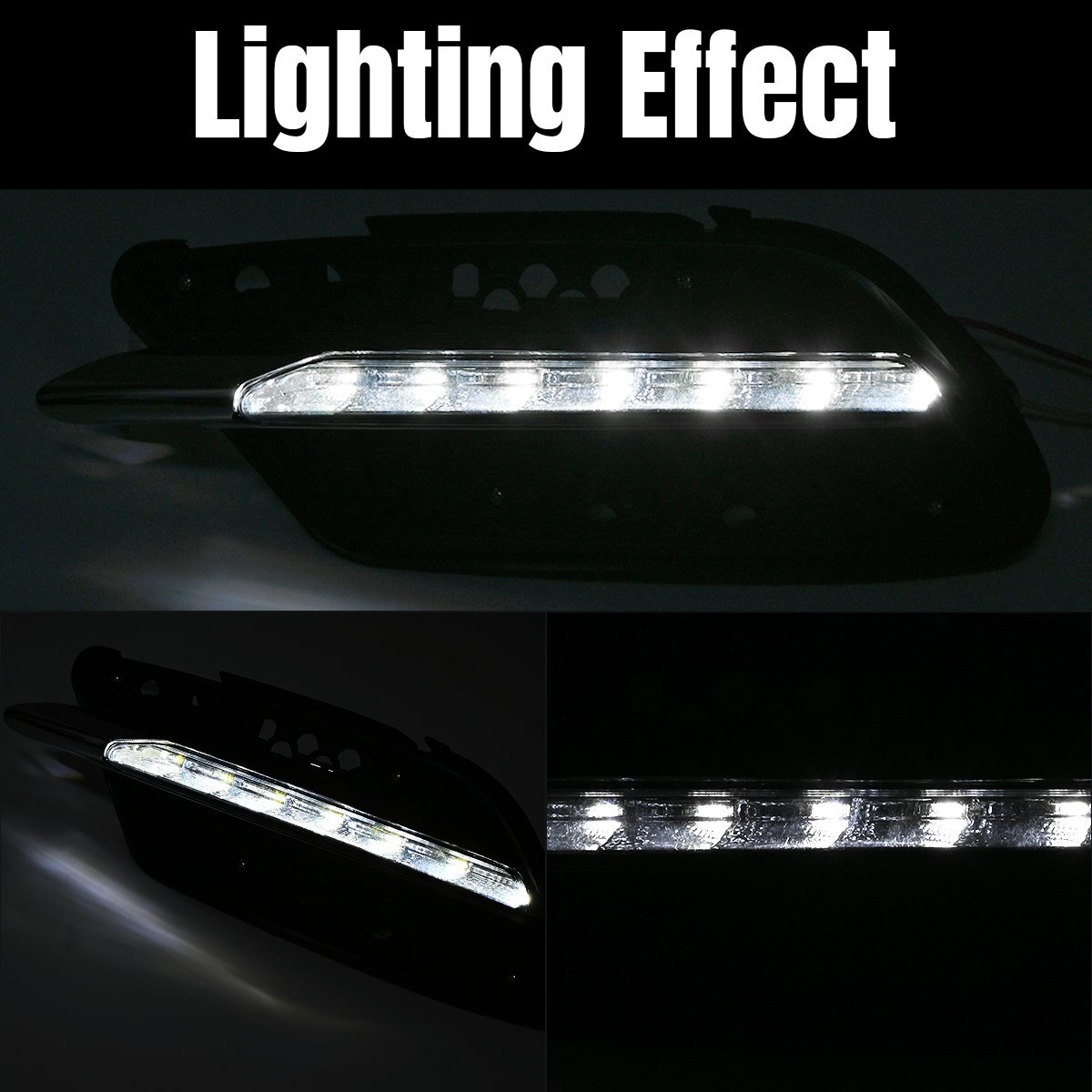 LED Daytime Running Light DRL Fog Light Lamp 08-11 For Benz W204 C300 C350 Sport