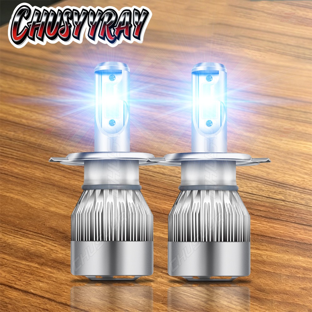 H4 9003 Ice Blue LED Headlight Bulb Conversion Kit High Low Beam 8000K 72000LM
