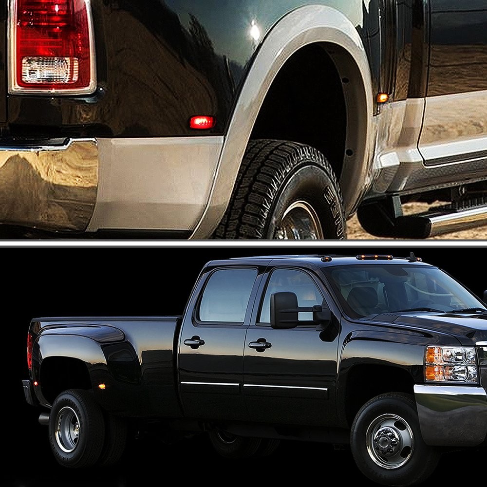 Fit 2010-2018 Ram 2500HD 3500HD Dually LED Rear Fender Side Marker Lights 4PC ED