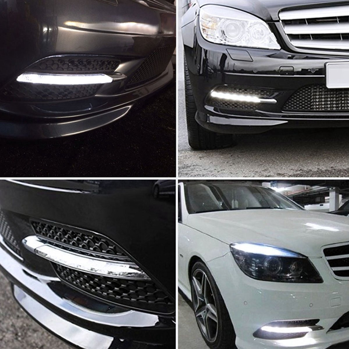 LED Daytime Running Light DRL Fog Light Lamp 08-11 For Benz W204 C300 C350 Sport