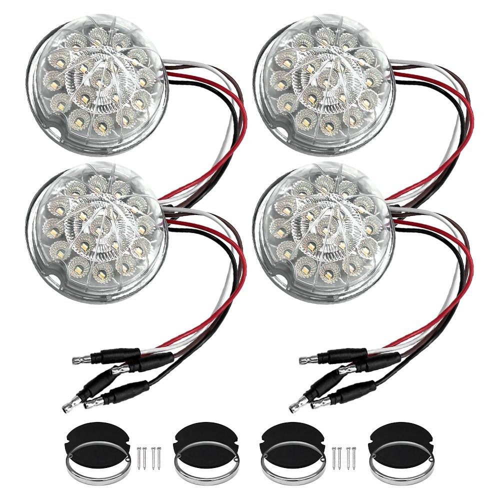 2/4xDual Revolution 17LED Watermelon Marker Light Amber White for 12V DC vehicle