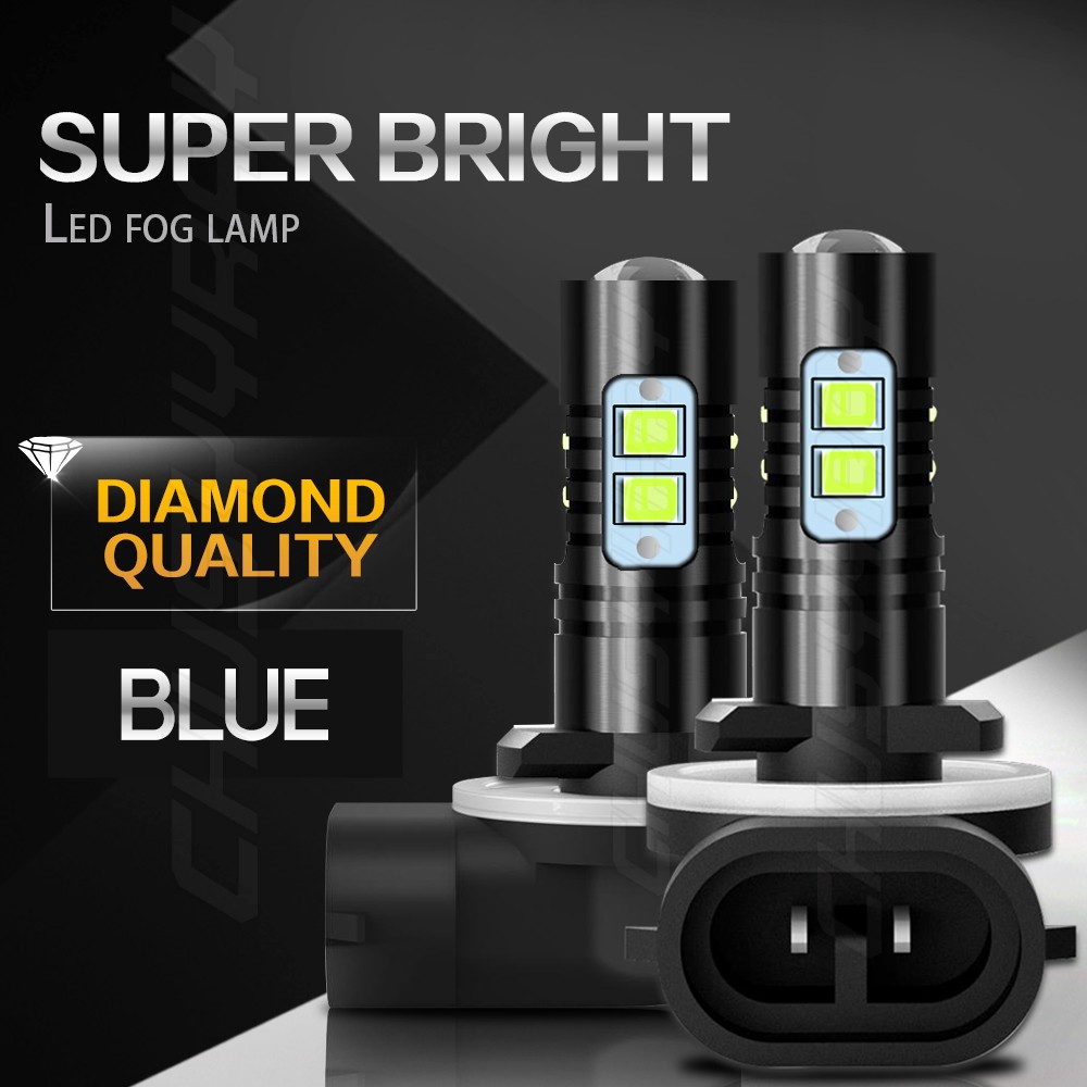CHUSYYRAY H27W/2 881 Blue LED Fog Light Bulbs DRL Conversion Kit 8000K Ice Blue