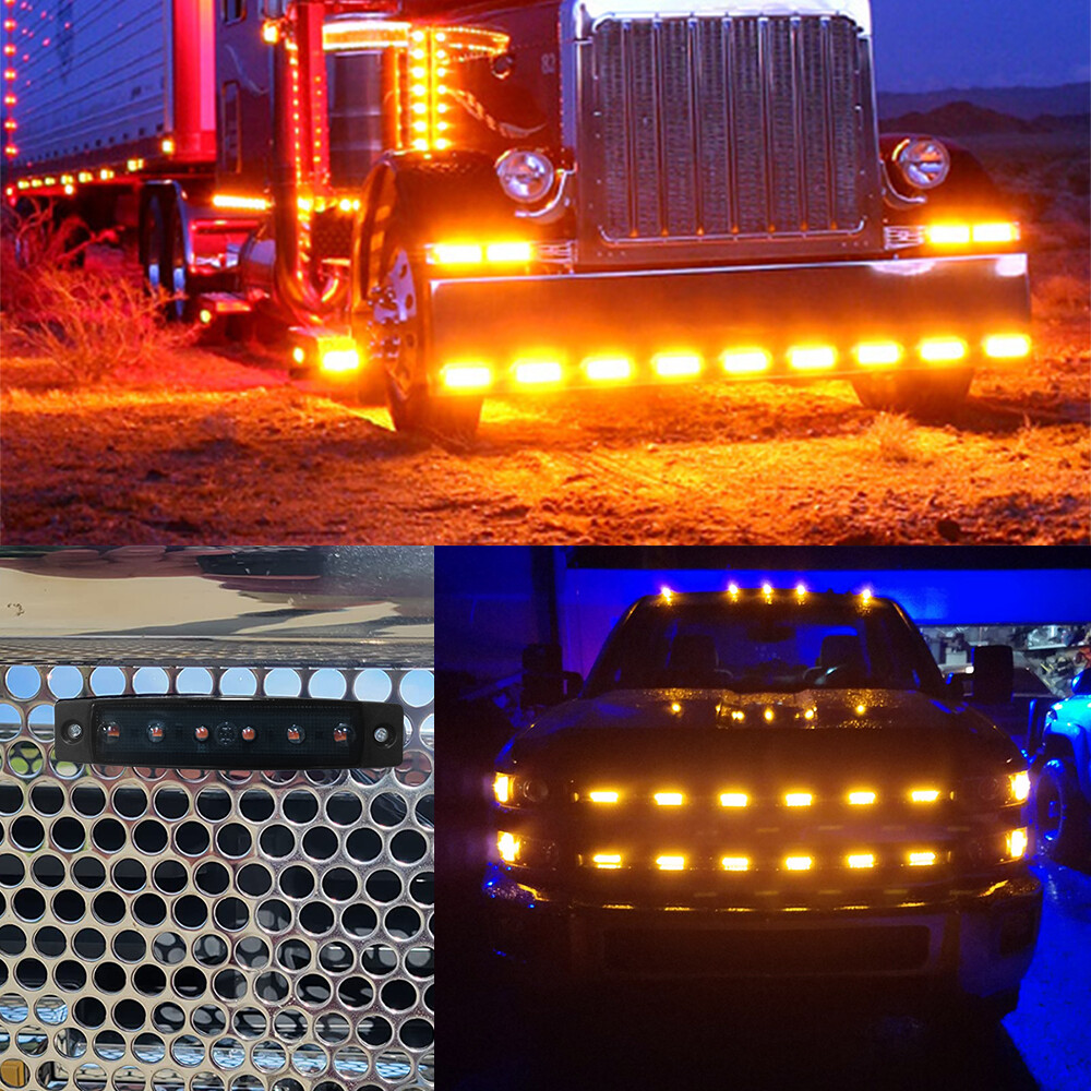 Amber Smoked Strip LED Running Lights For Truck Trailer Signal lights Waterproof