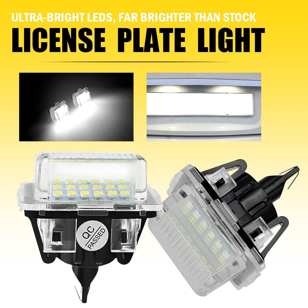 2Pcs Rear LED License Plate Light Lamps For Mercedes Benz C-Class W204 2007-11