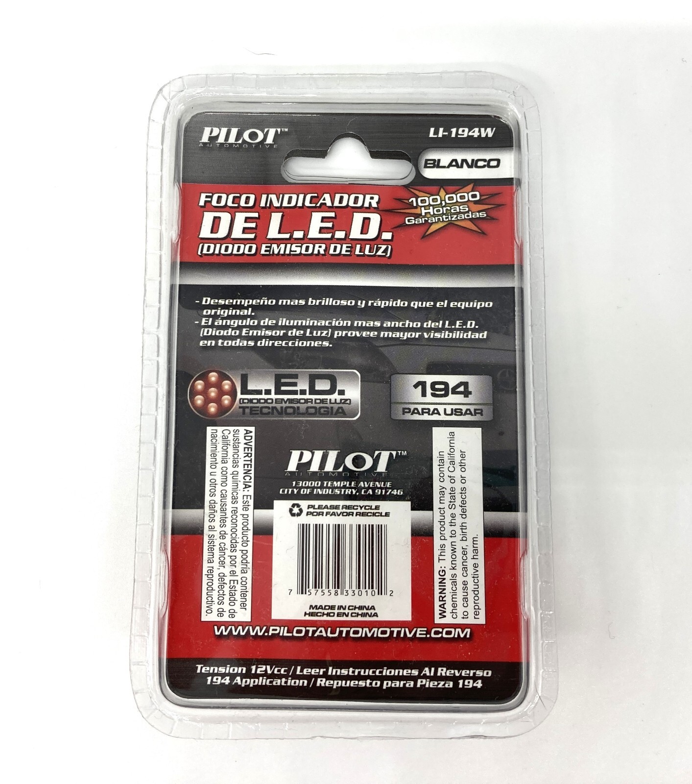 194 Clear White LED Bulbs 2 Pack – Pilot Automotive – Fast USA Shipping