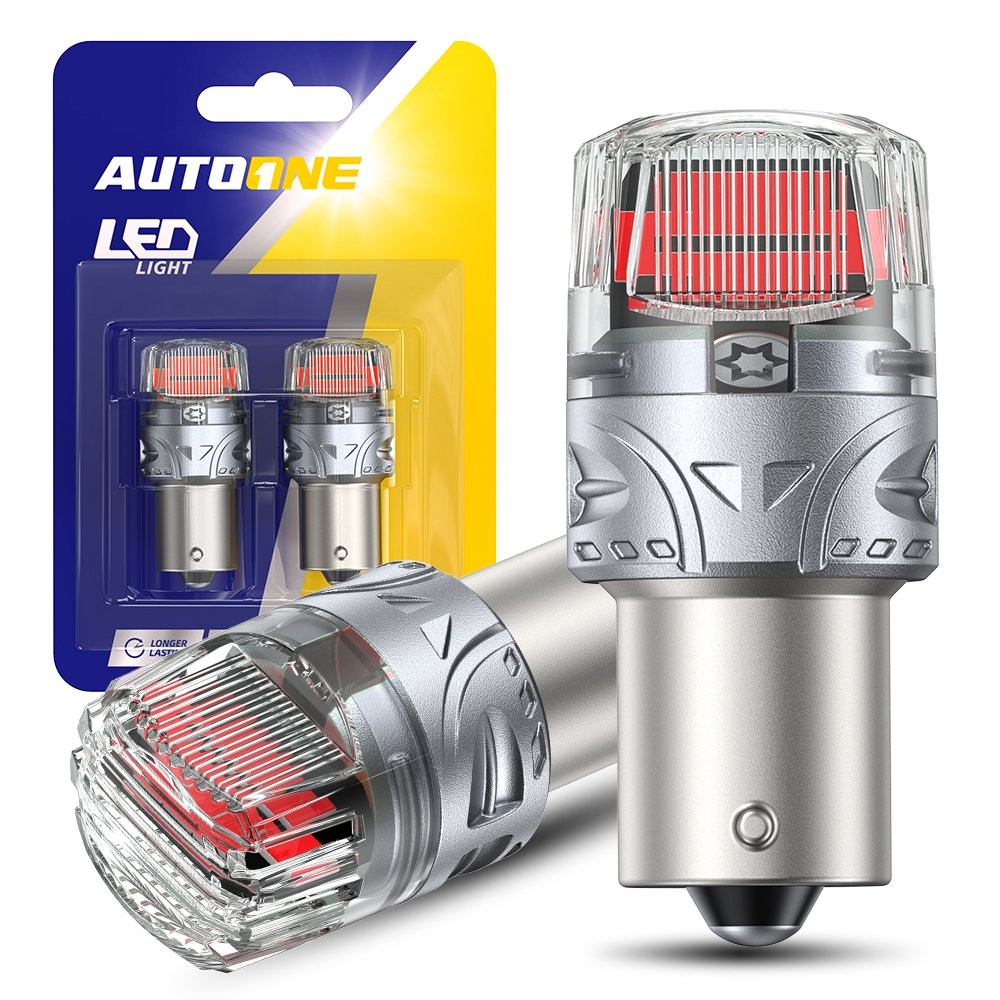 2x 1156 LED Tail Brake Stop Reverse Parking Turn Signal Light Bulb White 1000LM