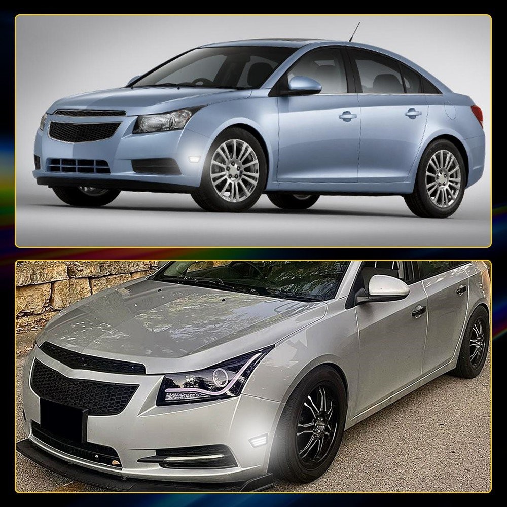 LED Smoked Front Lens Side Marker Bumper Light White Cruze For 2011-2015 Chevy