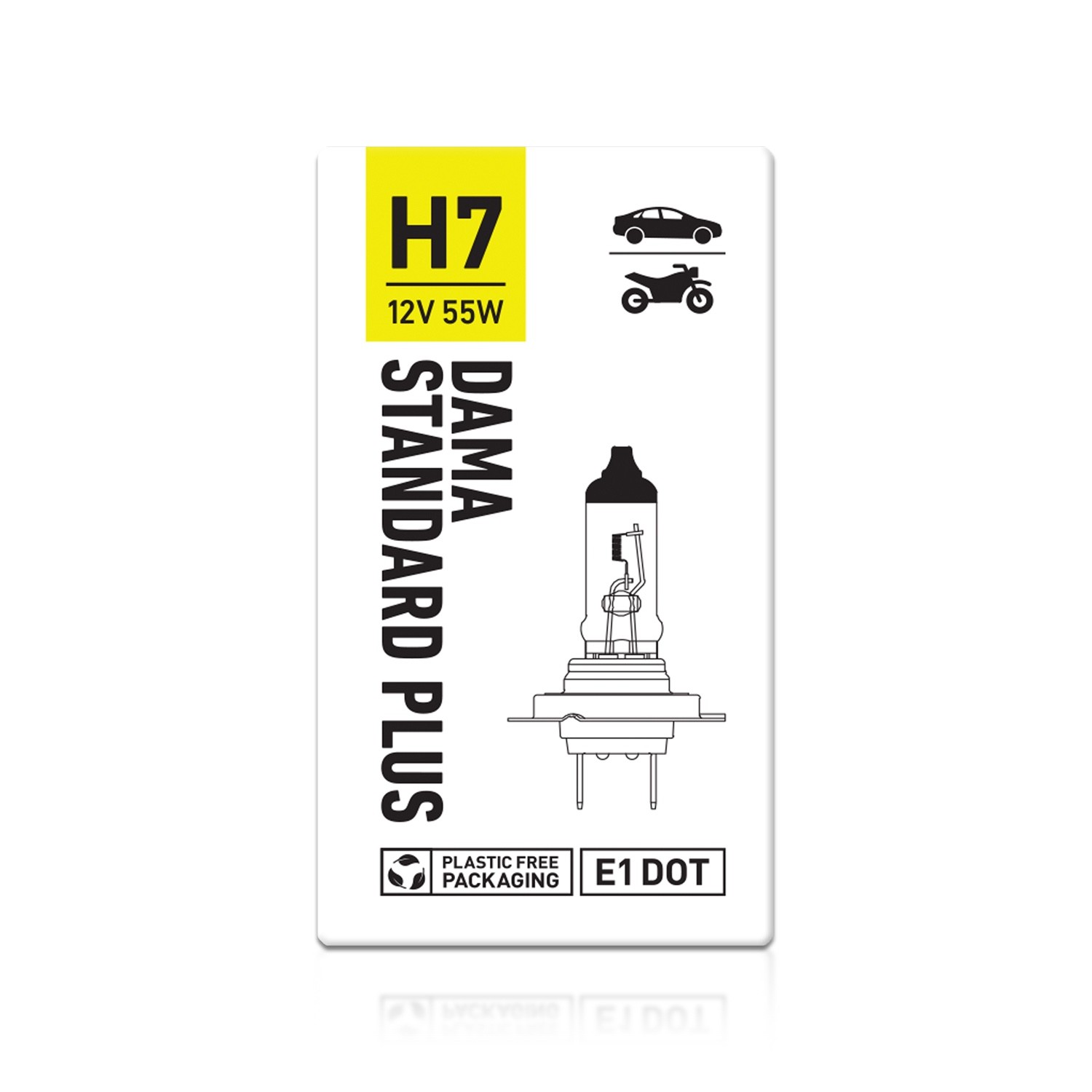 10X DAMA Standard Plus H7 High Low Fog 3400K 1600lm DOT Street Legal Fleet Bulk