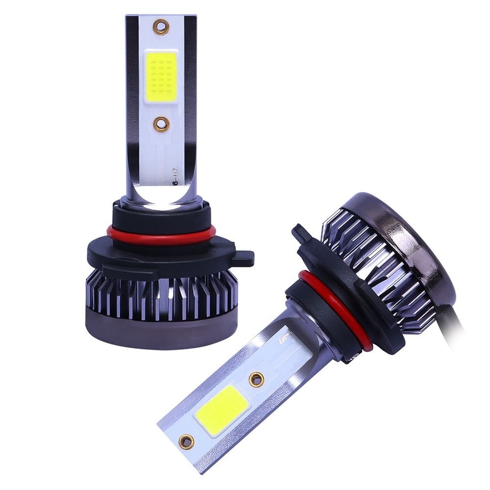 9005 9006 LED Headlights Kit Combo Bulbs 6500K High Low Beam Super White Bright