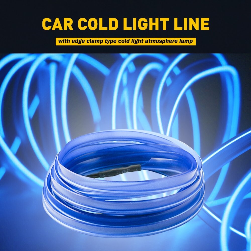 5M Blue Auto Car Interior Atmosphere Strip Wire LED Light Decor Lamp Accessories