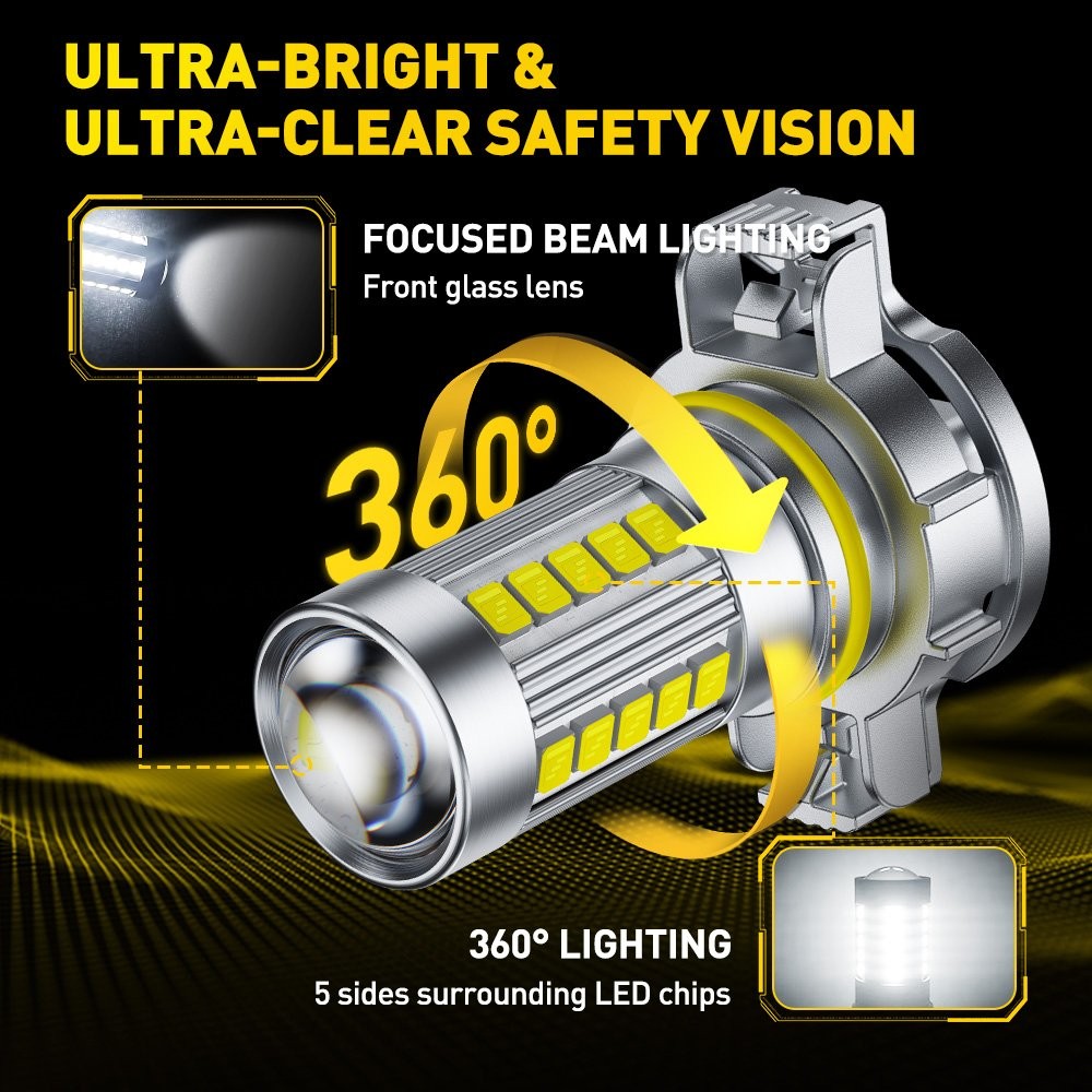 5202 LED Headlight Bulbs 6500K Super Bright Pure White Fog Light Bulbs Kit 2-20X