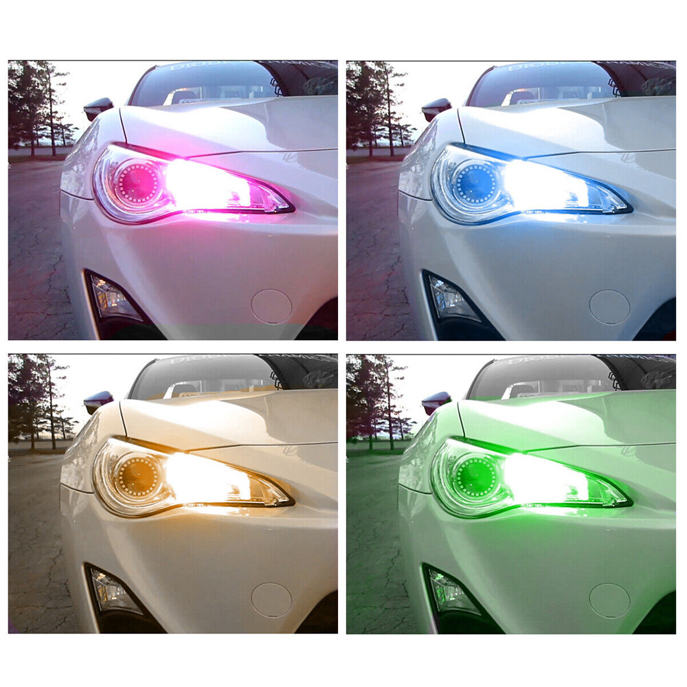2Pcs 9005 HB3 RGB LED App Control Headlight Bulbs For Ford F-150 Ram Chevy etc