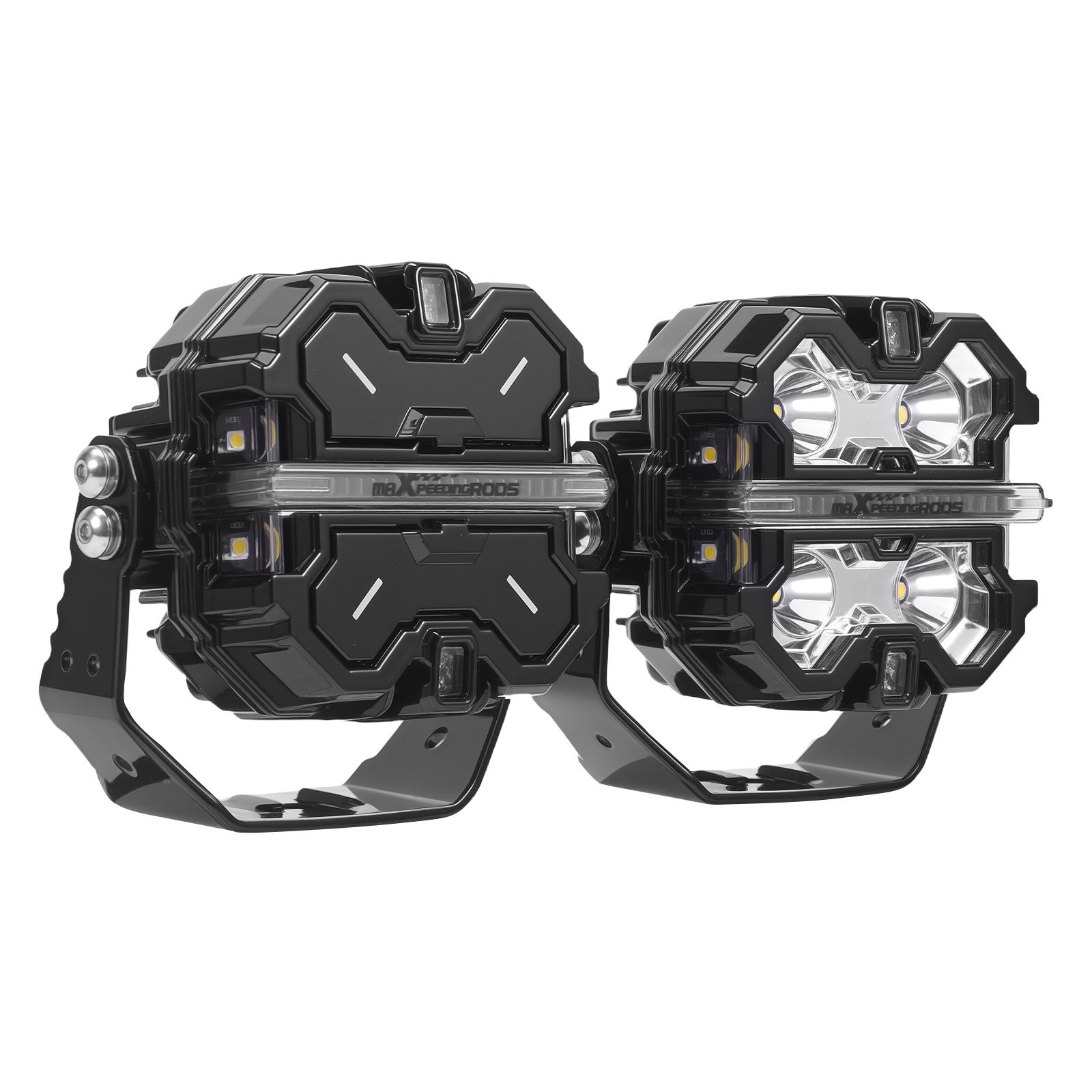 Off Road LED Light Pods 3.5″ Aluminum Housing Spot Beam Side Shooter IP68 160W