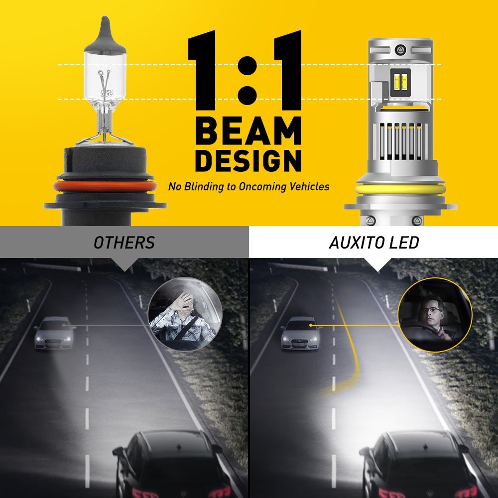 9007 Hb5 LED Headlight Kit High Low Beam Bulbs Car Head Lamps Bright 6000K 2/4X