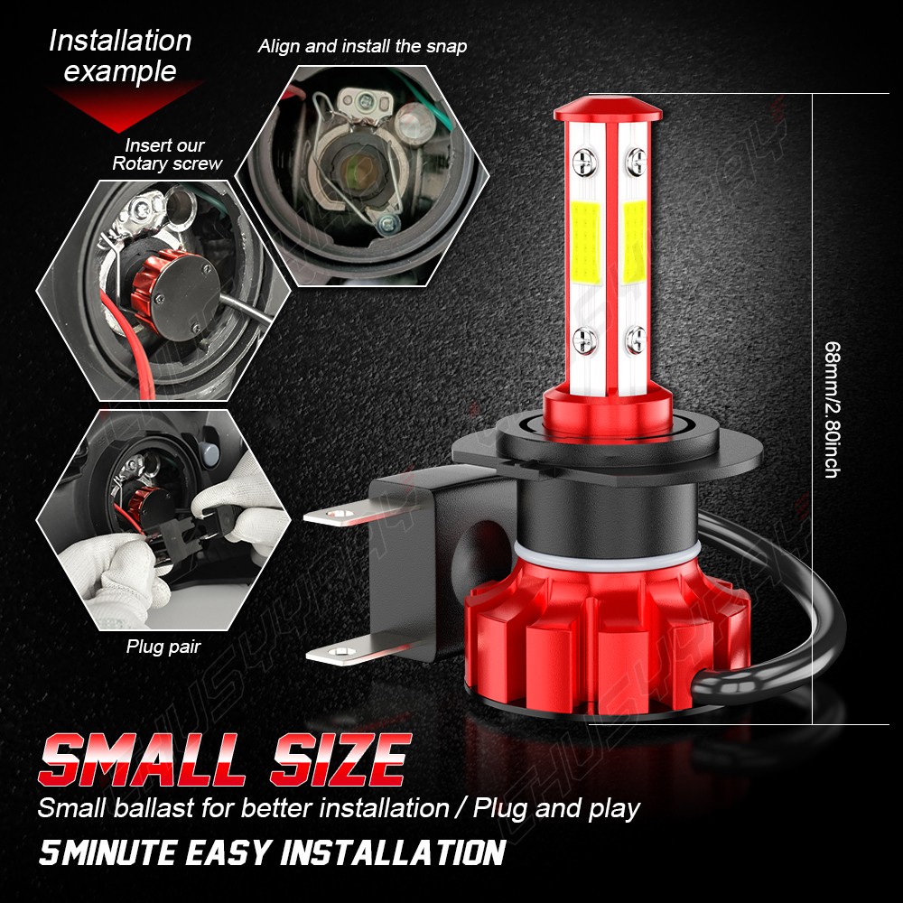 H7+H11+5202 LED Headlights Hi/Lo+Fog Lights Bulbs White For GMC Acadia 2007-2012