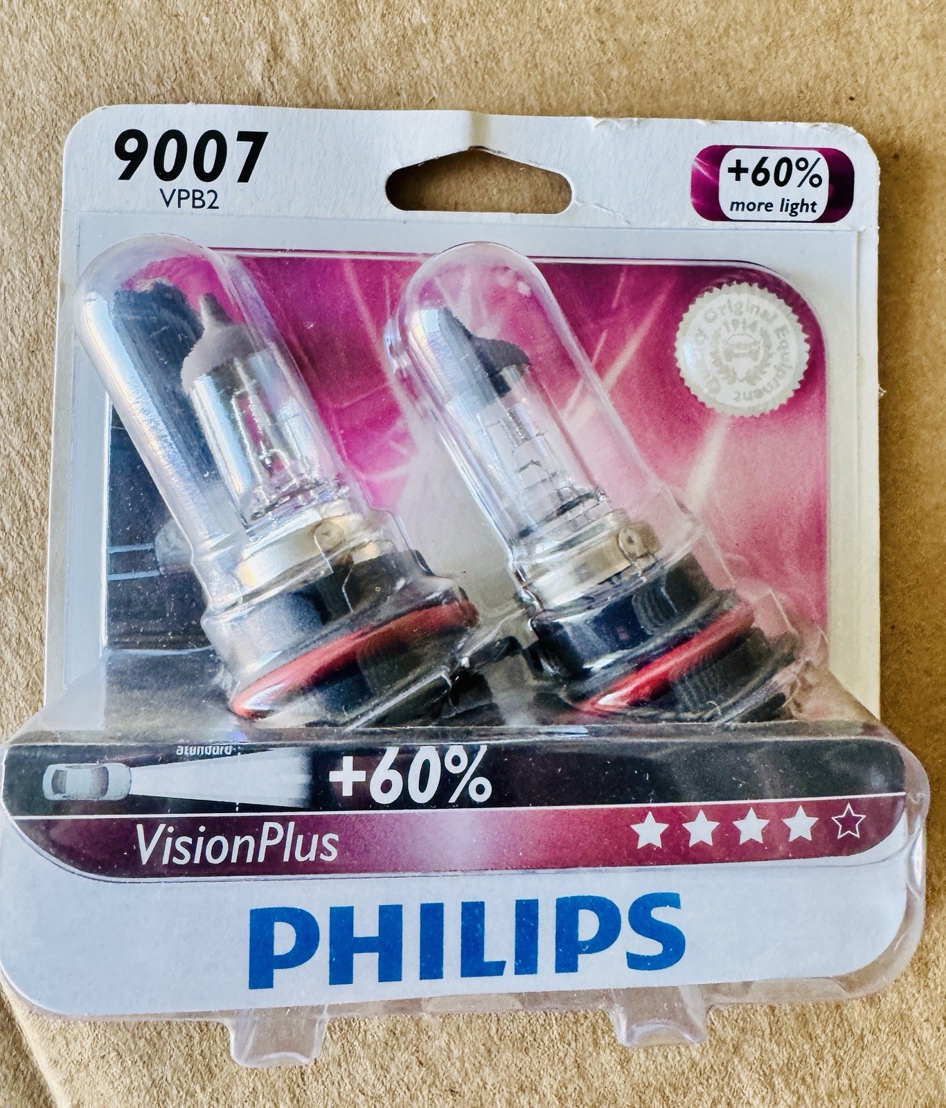 Philips 9007 VPB2 Visionplus Headlamp Headlight Lamp Light Bulb