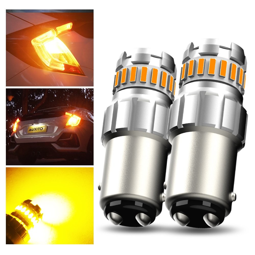 Auxito LED Front Sidemarker Side Marker Light Bulbs Lamps Amber 3000K 1157 2357