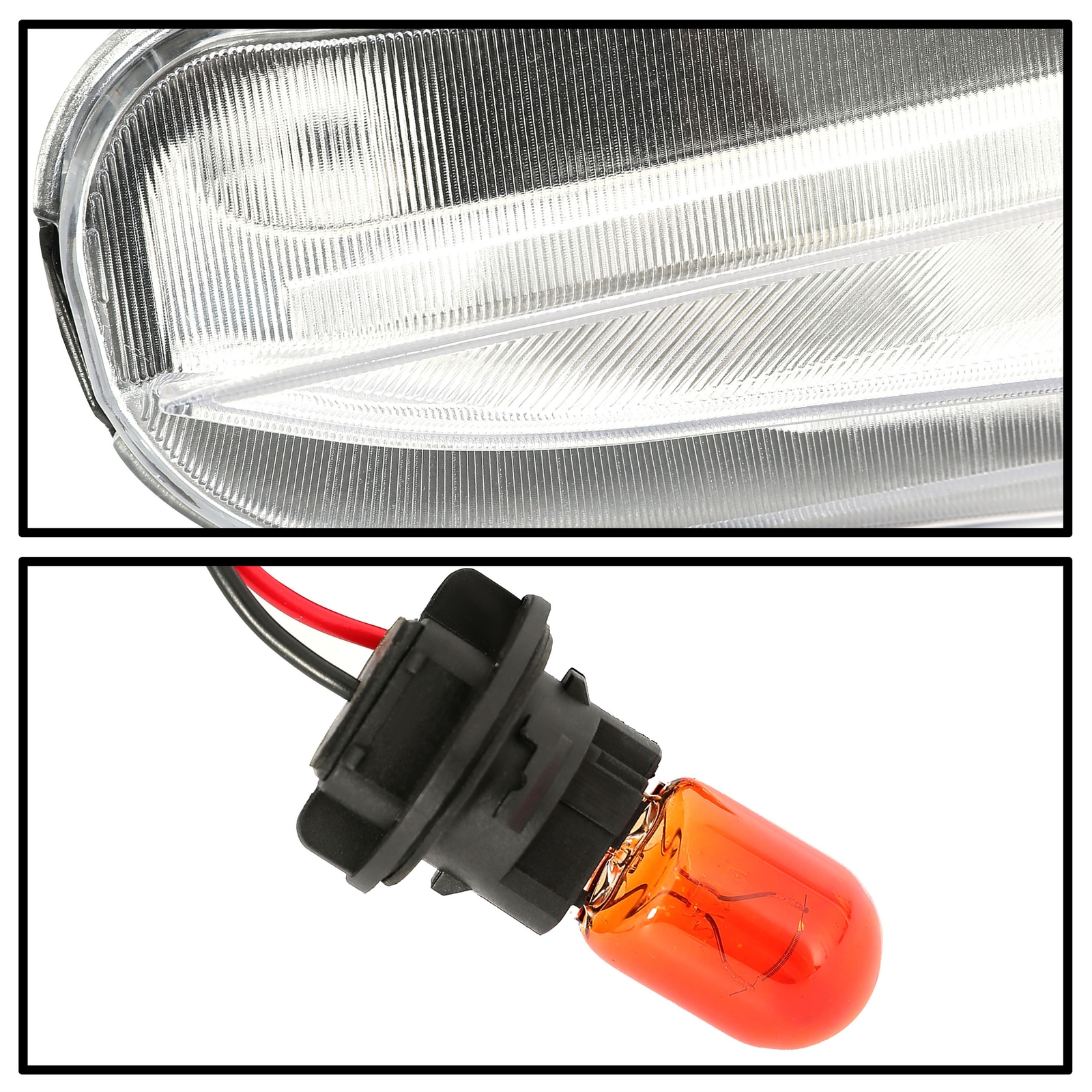 Pair LED Daytime Running Lights Fog Lamp Turn Signal For Chevy Malibu 2019-2023