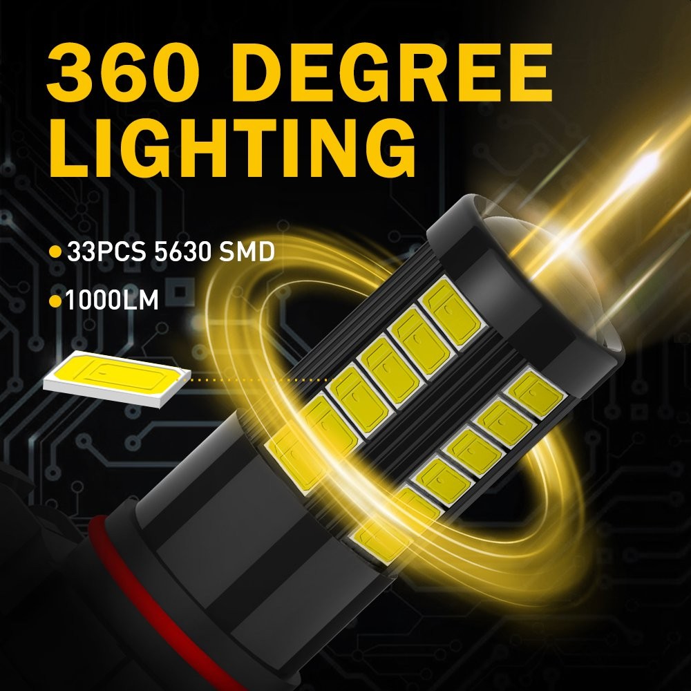 2pc LED Fog Light Bulb Fog H16 Light Bulb White 6000K High Power Lamps NEW 2/4x