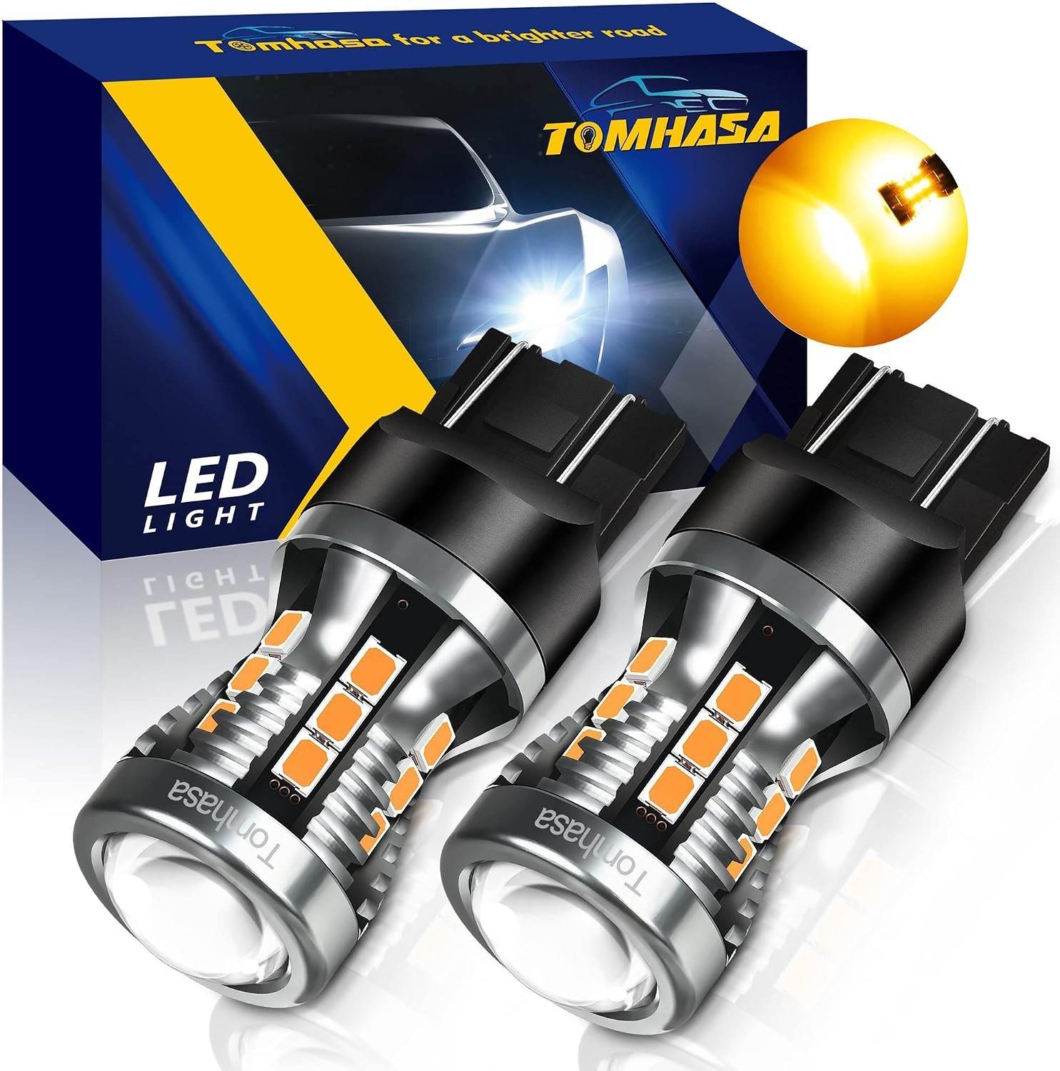 Energy Efficient Amber 7440 7443 LED Bulbs – Ultimate Visibility Upgrade