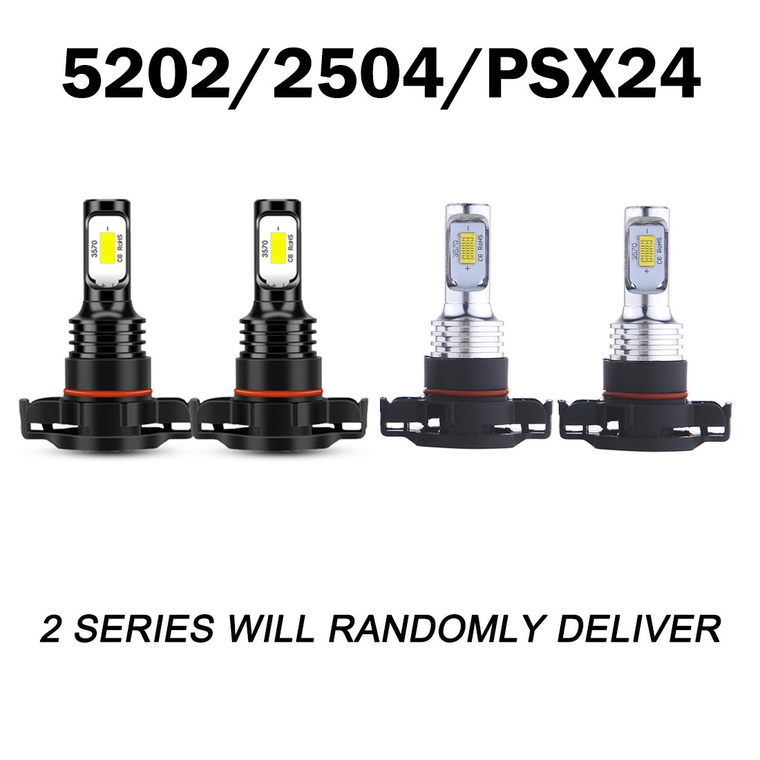 5202 LED Bulbs 6000K Xenon White Super Bright Fog Light DRL Lamps High Power