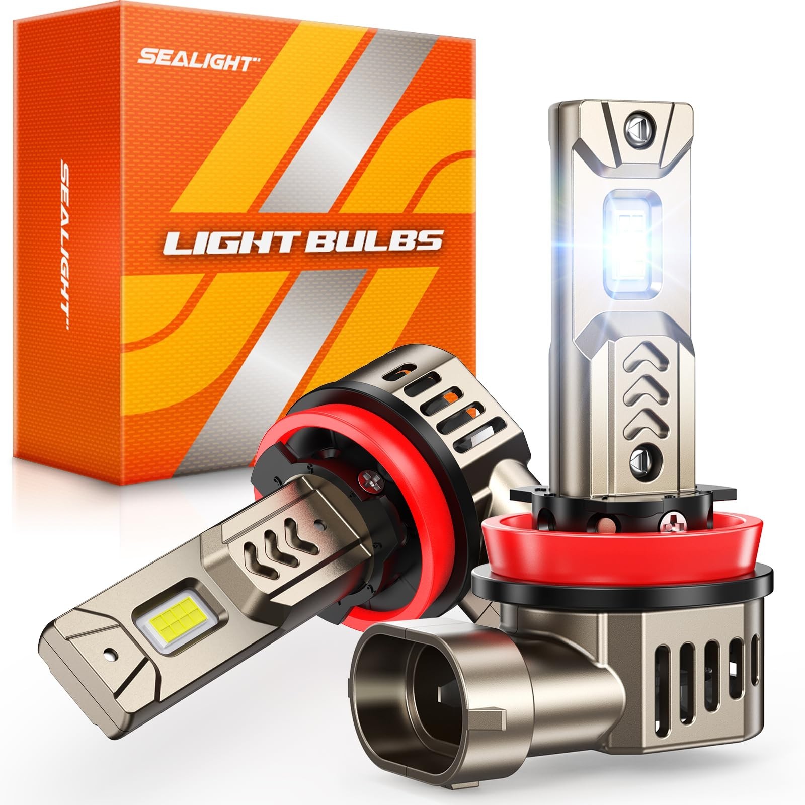 Super Bright H11/H8/H9 LED Bulbs 45000LM 6500K Waterproof 360° Adjustable – 2 Pa
