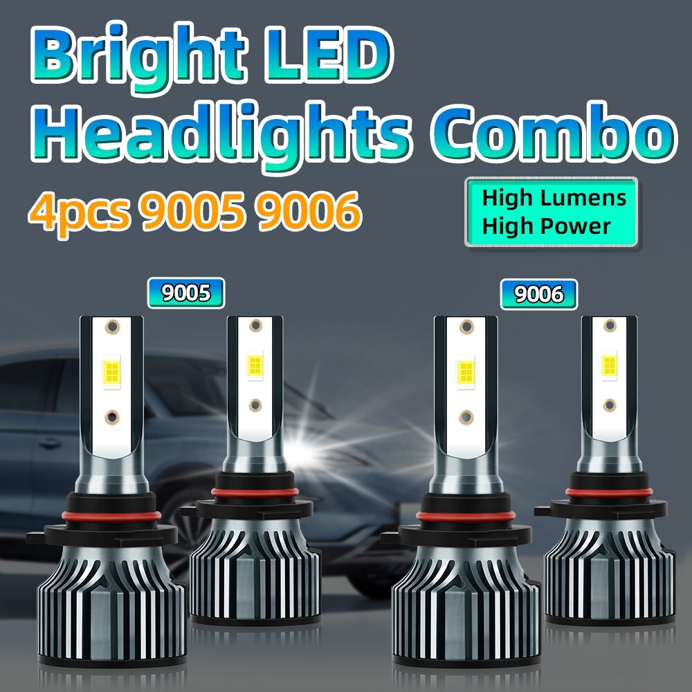 HB3 9005 High Low Beam HB4 9006 LED Headlight Bulb Comb Car Lights 12V 6500K
