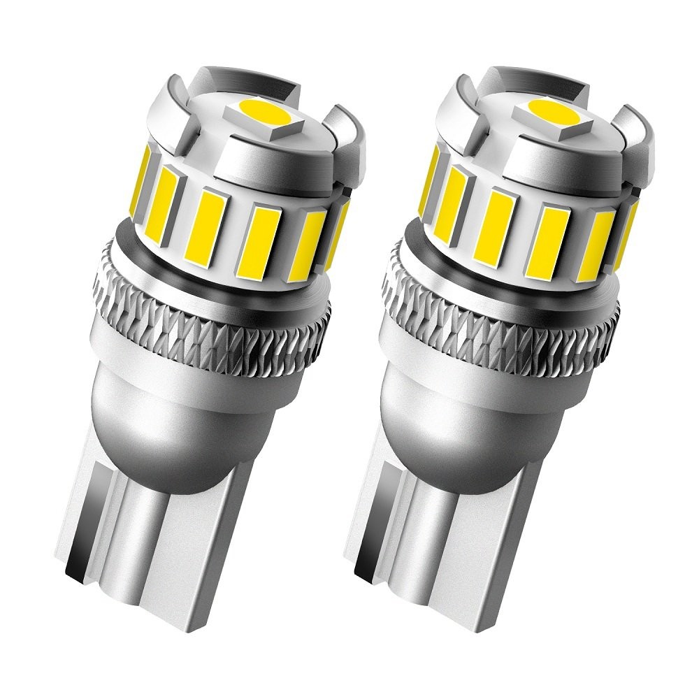 PAIR AUXITO T10 LED License Plate Light Bulb 6000K Bright White 168 2825 194 158
