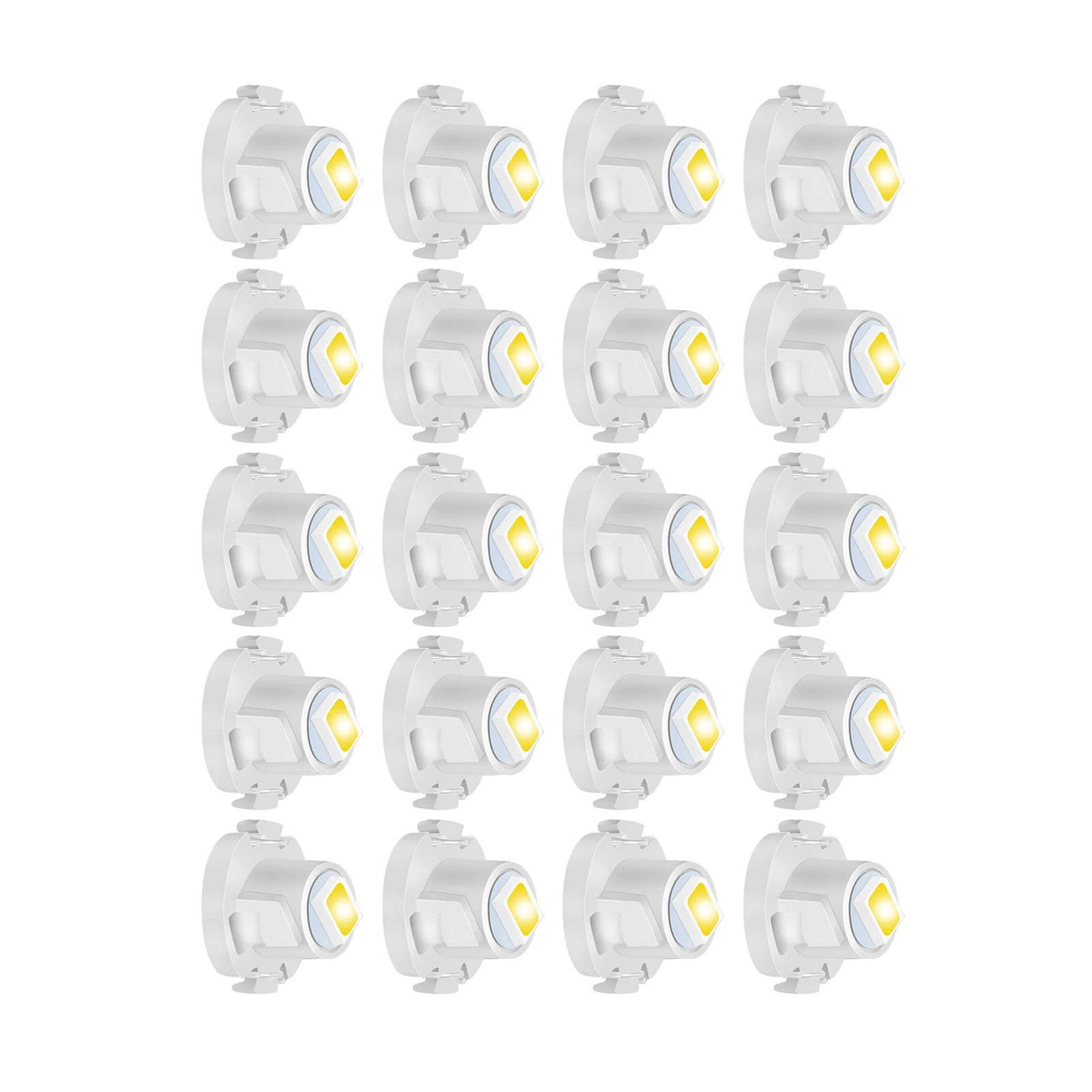 20x 12V DC White T4.2 LED Dash Bulbs for Panel Switch Climate Control Lighting