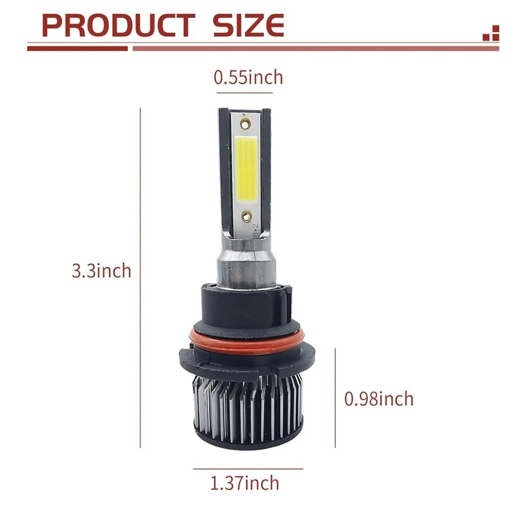 2 PCS Car LED High Beam Light Bulbs, Super Bright 6000LM IP68 Waterproof…