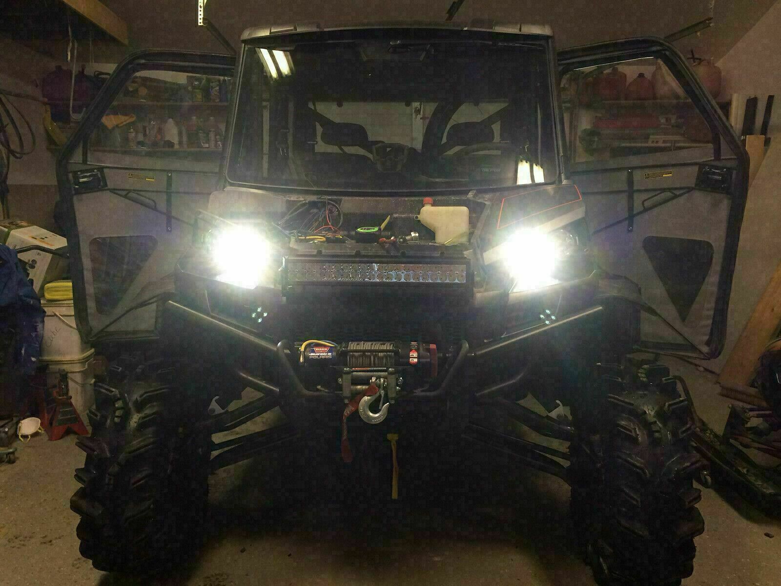 LED Bulbs Headlights FOR POLARIS Ranger RZR 570S 800S 900S 1000 XP Light 11000LM