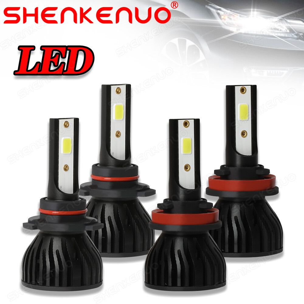 For Honda Civic 2016 2017-2019 2020 – 4x LED Headlight High Low Beam – 9005 H11