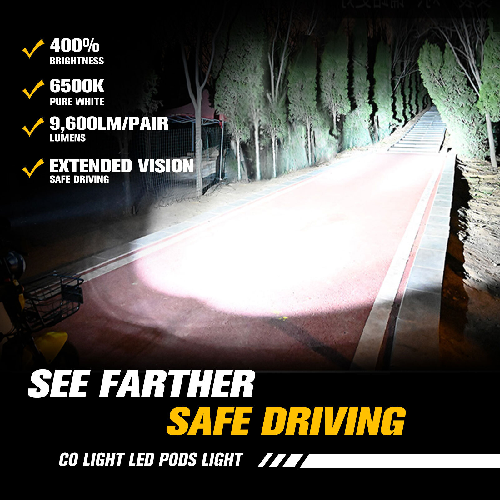 4inch 720W LED Work Light Car Spot Bar Off road Fog Lamp 4WD UTE ATV SUV Truck