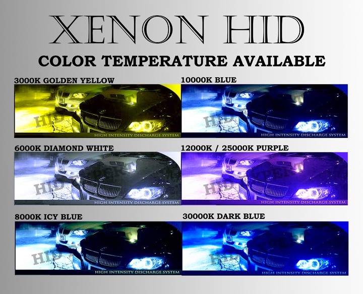 9004 HB1 Hi/Lo HID Kit 3000K Golden Yellow Dual Beam Slim Ballast Bulbs
