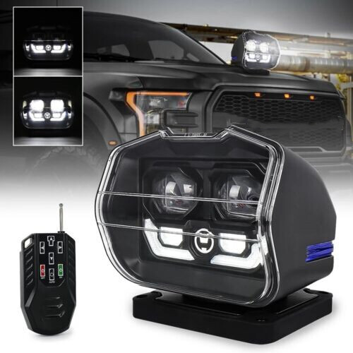 LED Searchlight Wireless for Offroad Truck Marine 360° Remote Control Spotlight