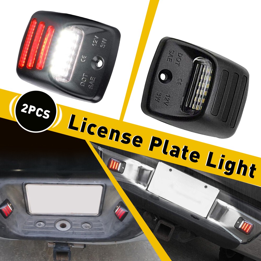 2Pcs LED License Plate Light RED LED Tube for Toyota Tacoma Tundra 2005-2015