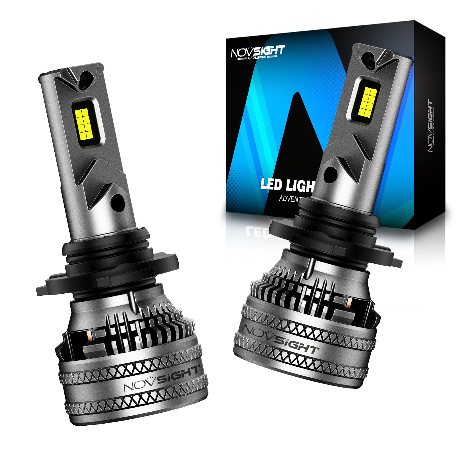NOVSIGHT 9005 LED Headlight Bulbs High Low Beam Bright Lamp 6500K 40000LM 200W