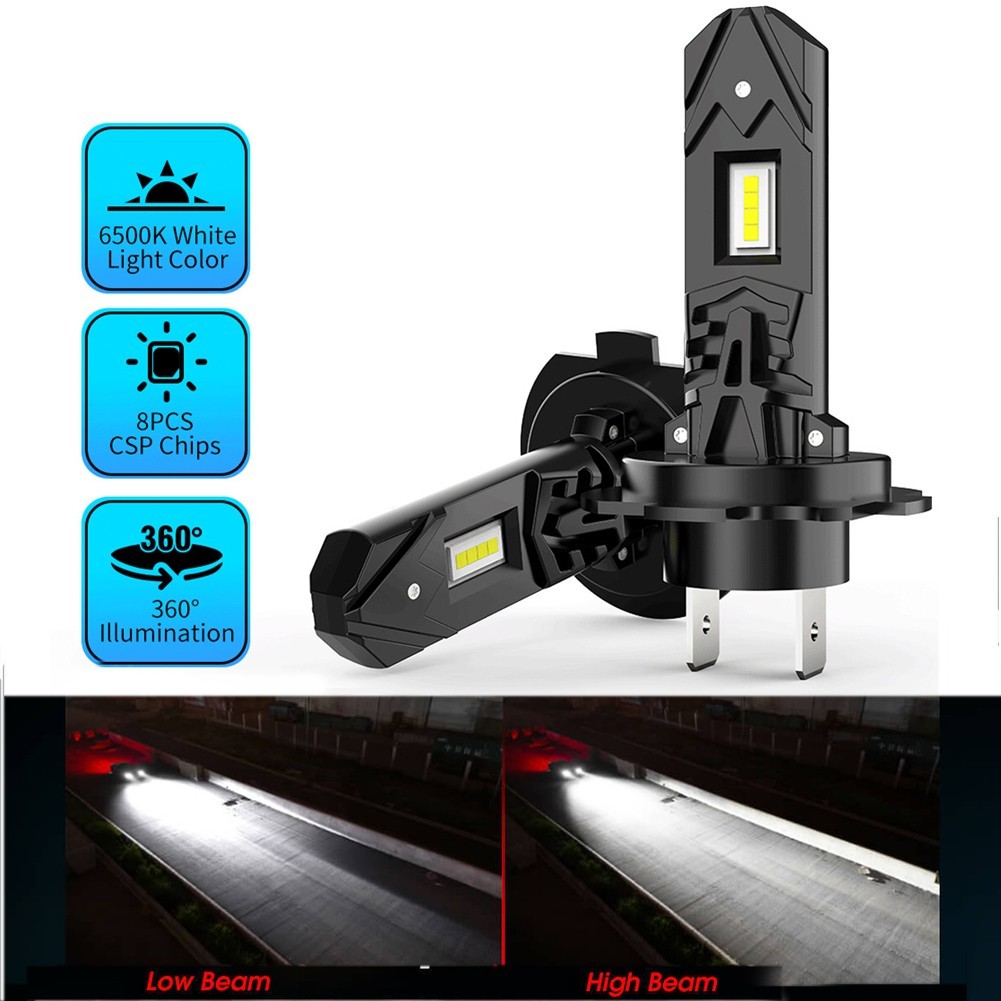 None LED Bulbs Headlight Car 10-16V 2 Pcs/Set 50W H7 LED Headlight Bulbs